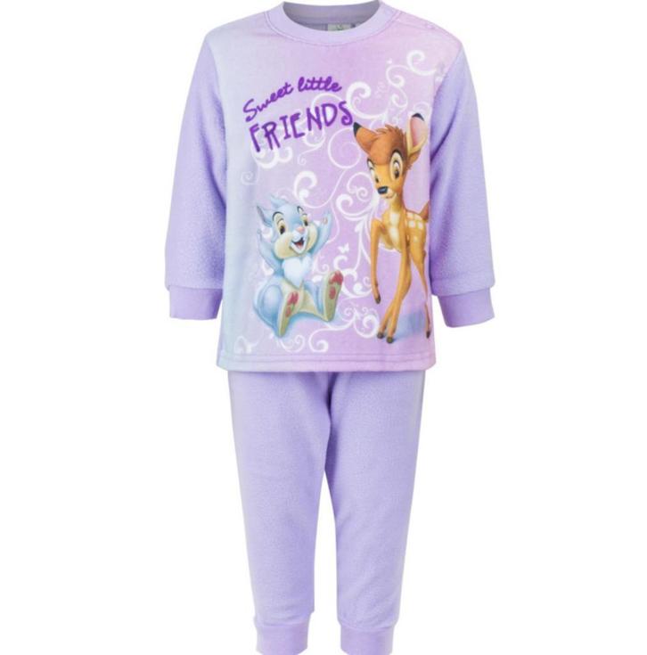 Bambi Fleece Pyjama Lila - Maat 74/80, Kinderen en Baby's, Babykleding | Maat 74, Nieuw, Meisje, Nacht- of Onderkleding, Ophalen of Verzenden