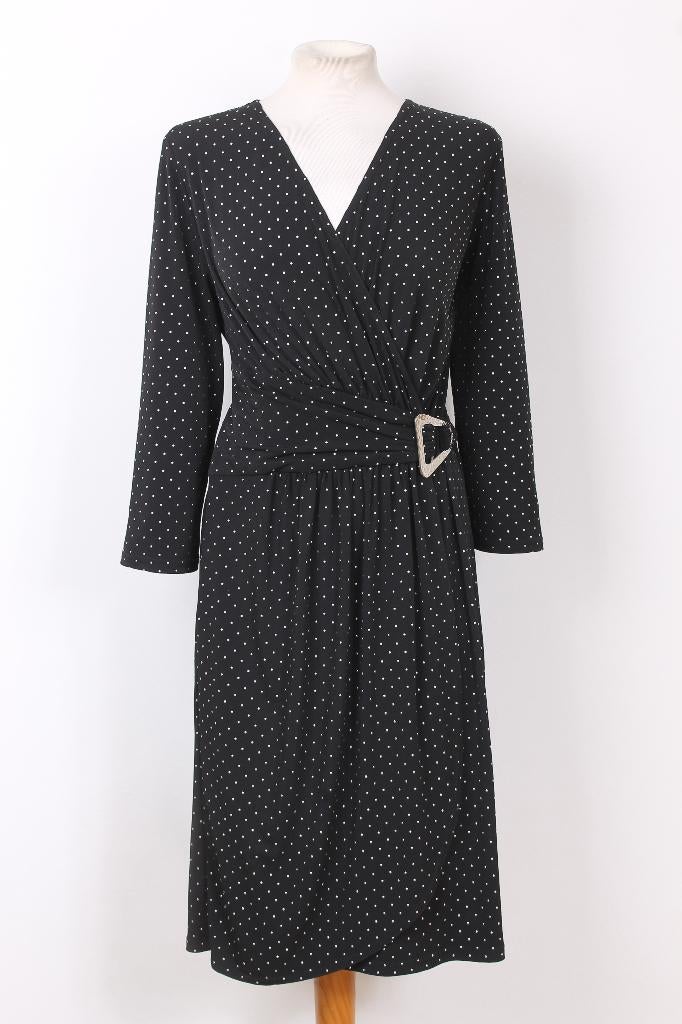 Jurk met gesp van Joseph Ribkoff maat 40, Kleding | Dames, Jurken, Zo goed als nieuw, Maat 38/40 (M), Zwart, Knielengte, Verzenden