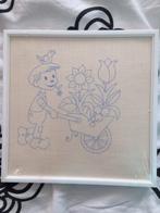 lijst met patroon om te borduren nieuw jongetje en kruiwagen, Ophalen of Verzenden, Nieuw, Handborduren, Patroon