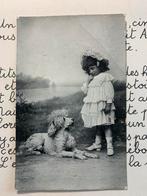 1909 Meisje met hond (JJ), Verzamelen, Ansichtkaarten | Themakaarten, Ophalen of Verzenden, Voor 1920, Gelopen, Kinderen