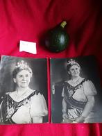 2x 24x18 koningin Wilhelmina - Avros Amsterdam 1948, Verzenden, Gebruikt, Kaart, Foto of Prent