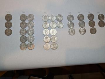 36x Zilveren Rijksdaalders Juliana (1959-1966) beschikbaar voor biedingen