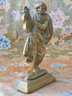 Mooi zwaar antiek Engels brons beeldje van een muzikant 1850, Antiek en Kunst, Antiek | Koper en Brons, Ophalen of Verzenden, Brons