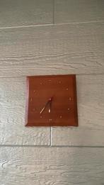 Vintage houten klok hout Junghans Quartz minimalistische, Ophalen of Verzenden, Zo goed als nieuw, Wandklok