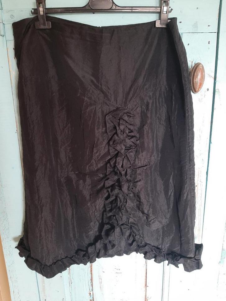 Scarva zwarte rok, maat: 46, Kleding | Dames, Rokken, Zo goed als nieuw, Maat 46/48 (XL) of groter, Zwart, Onder de knie, Ophalen of Verzenden