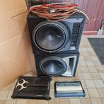 Versterker en 2 Subwoofers, Gebruikt, Subwoofer, 120 watt of meer, Ophalen