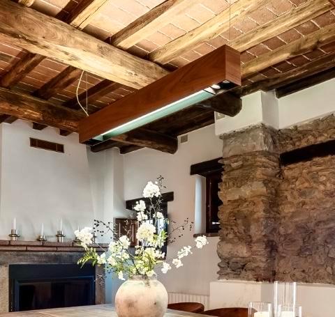 FLOS Design Lamp - Hout & Metaal, Huis en Inrichting, Lampen | Vloerlampen, Gebruikt, Minder dan 100 cm, Hout, Ophalen