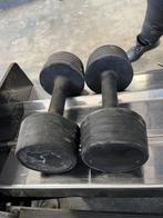 2 x 5 kg rubberen dumbells dumbell set gewichten, Ophalen, Gebruikt, Rubber, Dumbells