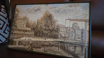 R. Zuiderweg schilderij Oosterdiep Veendam beschikbaar voor biedingen