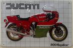 Ducati 900 replica wegracer relief reclamebord van metaal, Nieuw, Ophalen of Verzenden