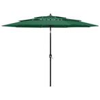 Knik parasol 3-laags met aluminium paal gratis bezorgd, Tuin en Terras, Parasols, Nieuw, Kantelbaar, Ophalen of Verzenden, Stokparasol