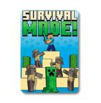 Minecraft Fleece Deken  - Survival Mode, Overige kleuren, Nieuw, Ophalen of Verzenden, Deken of Dekbed