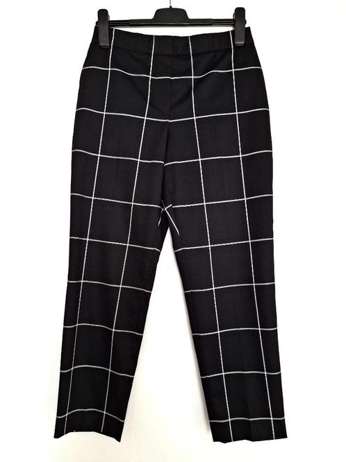 Broek in zwart/ecru - VANILIA - elastiek in taille -maat 40, Kleding | Dames, Broeken en Pantalons, Zo goed als nieuw, Maat 38/40 (M)