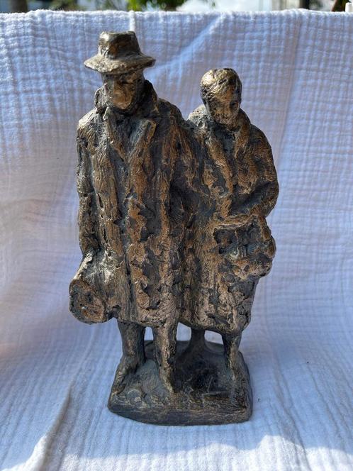 Gips Bronzen Beeld Man en Vrouw, Antiek en Kunst, Kunst | Beelden en Houtsnijwerken, Ophalen of Verzenden