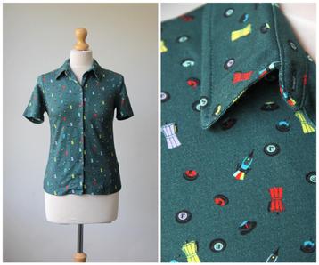 Who's That Girl - NIEUW / jersey blouse  petrol groen maat S beschikbaar voor biedingen