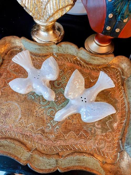 Vintage Peper en Zoutstel Vogels, Huis en Inrichting, Keuken | Keukenbenodigdheden, Zo goed als nieuw, Ophalen of Verzenden