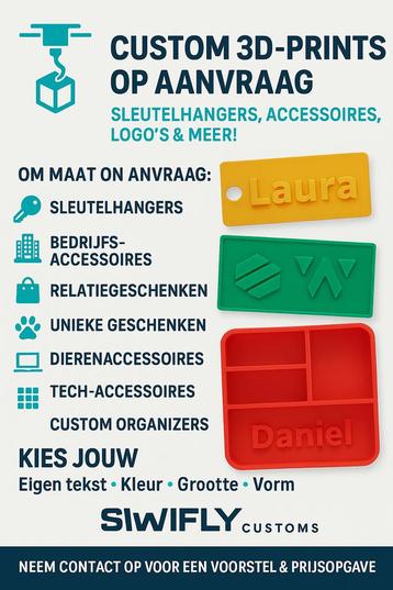 ️ Custom Sleutelhangers, Accessoires, Logo’s beschikbaar voor biedingen