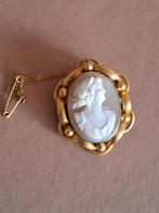 Vintage camee broche, Ophalen of Verzenden, Overige materialen, Broche