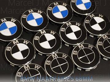 BMW NAAFKAPJES 68MM BLAUW/ZWART WIT FULL BLACK beschikbaar voor biedingen
