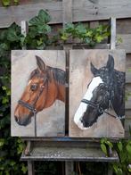 Paard pony portret op steigerhout, Ophalen of Verzenden, Nieuw, Overige soorten