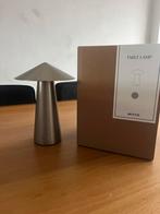 Oplaadbaar tafellampje rvs, Huis en Inrichting, Lampen | Tafellampen, Ophalen of Verzenden, Nieuw, Metaal, Minder dan 50 cm