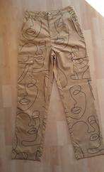 Broek in beige met print van Boohoo mt 40, Maat 38/40 (M), Verzenden, Zo goed als nieuw, Lang