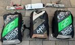 F-One Bandit set! 7/9/11 perfecte starter set!, Gebruikt, 9 m², Geen board, Ophalen of Verzenden