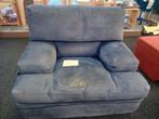 Blauwe Roche Bobois fauteuil, Minder dan 150 cm, Gebruikt, Leer, Eenpersoons