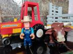 Retro Fisher Price rode tractor aanhangwagen stier boer, Ophalen of Verzenden, Zo goed als nieuw