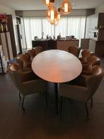 Eettafel stoelen leer 8 stuks, Ophalen, Overige kleuren, Leer, Zo goed als nieuw