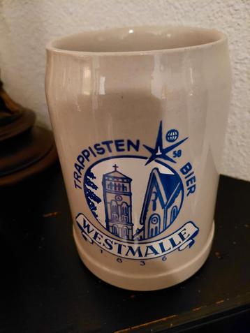 xx aardewerk bierpul westmalle trappisten bier 0,5 liter beschikbaar voor biedingen