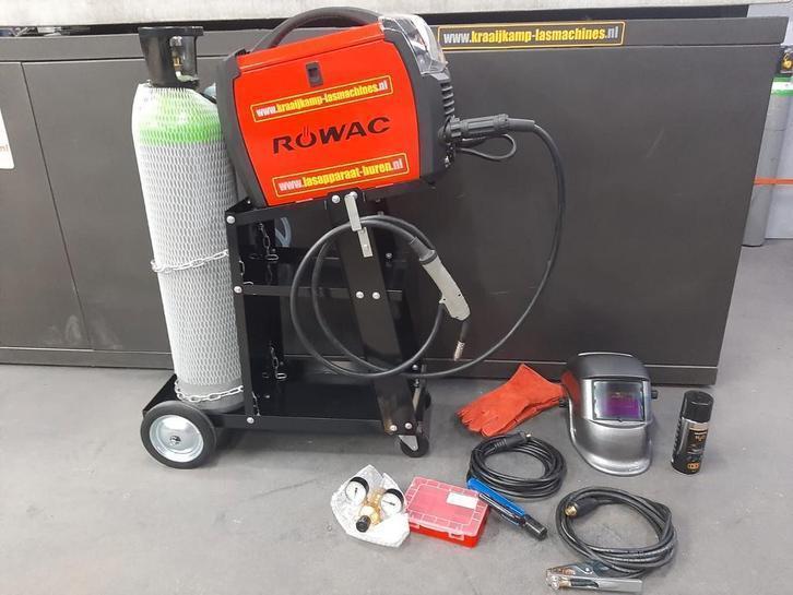 COMPLEET PAKKET Rowac Ecoline MIG 200S, Doe-het-zelf en Verbouw, Gereedschap | Lasapparaten, Nieuw, Co2, 150 tot 250 ampère, Ophalen of Verzenden