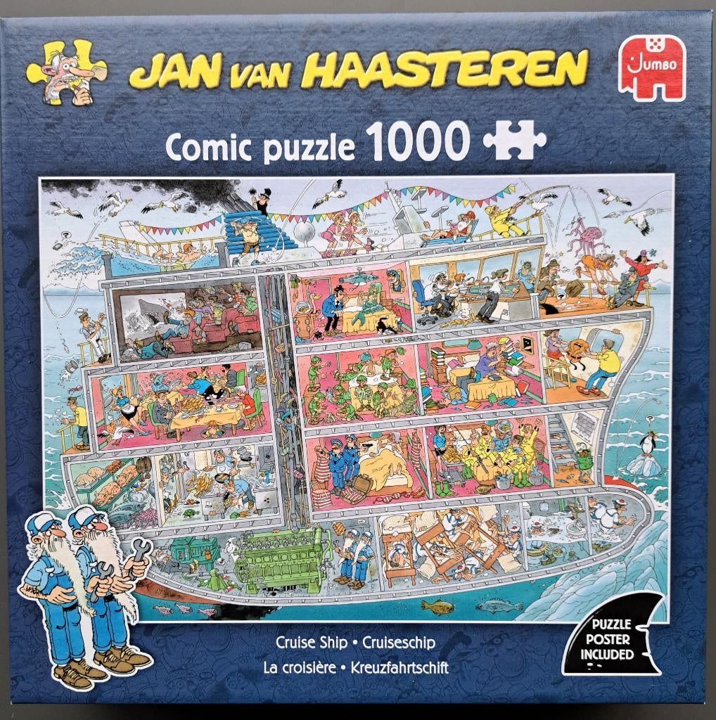 Jan van Haasteren puzzel - Cruiseschip, Ophalen of Verzenden, 500 t/m 1500 stukjes, Zo goed als nieuw, Legpuzzel