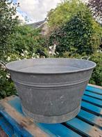 Zinken ronde teil xxl, Tuin en Terras, Bloembakken en Plantenbakken, Ophalen, Rond, Zo goed als nieuw, Metaal