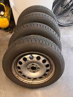 Mini One - 4 originele stalen velgen op winterbanden, Ophalen, Gebruikt, 15 inch, 175 mm