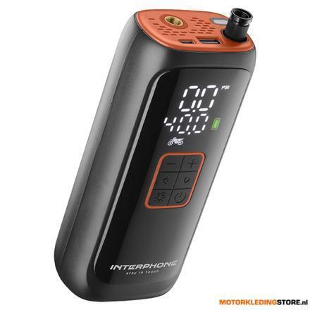 Interphone Air Compressor 4000 Mah, Zwart, Motoren, Kleding | Motorkleding, Nieuw met kaartje, Ophalen of Verzenden