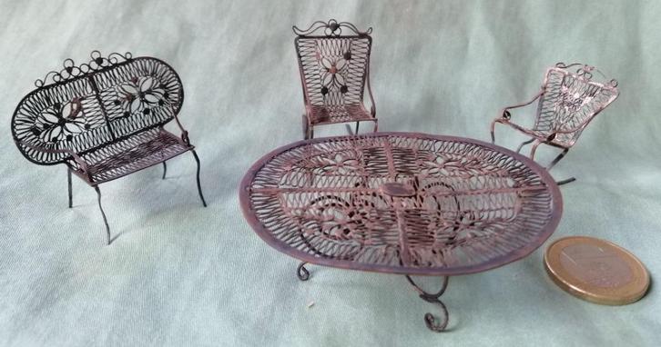 Zilveren filigrain miniatuur meubels Poppenhuis?, Antiek en Kunst, Antiek | Goud en Zilver, Zilver, Ophalen of Verzenden