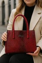 Rode Italiaanse leren damestas, Sieraden, Tassen en Uiterlijk, Tassen | Damestassen, Nieuw, Ophalen of Verzenden, Handtas, Rood