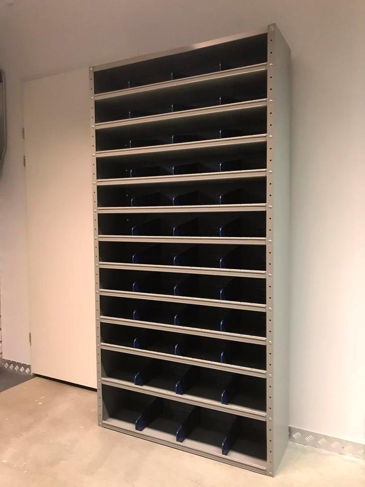 12x Stalen magazijnkast / vakkenkast / gereedschapskast, Huis en Inrichting, Kasten | Stellingkasten, Gebruikt, Ophalen
