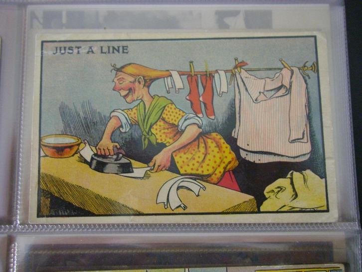 150 Ansichtkaarten, thema strijkijzer, strijken - begin 1900, Verzamelen, Complete verzamelingen en Collecties, Ophalen of Verzenden