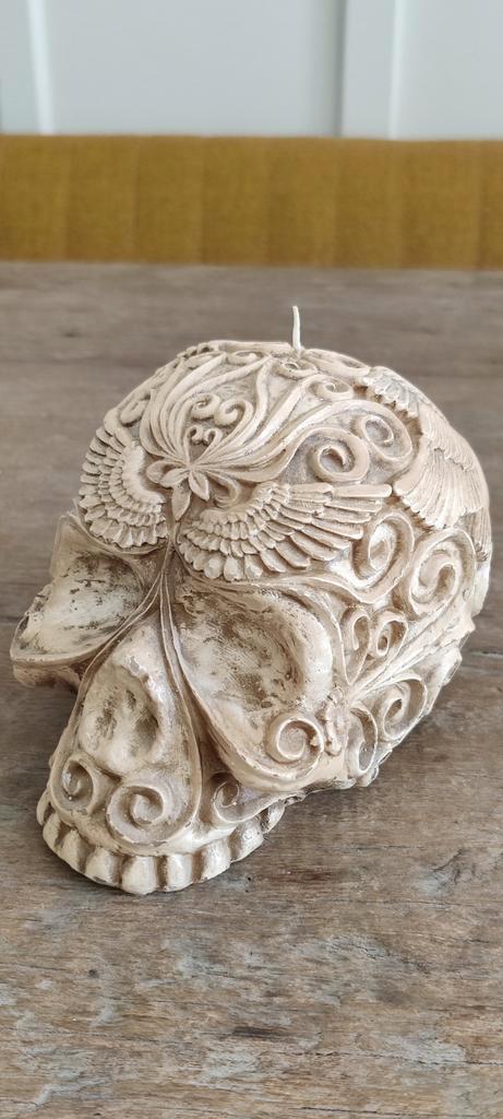 Unieke Zara Home Decoratieve Doodskop Kaars ., Huis en Inrichting, Woonaccessoires | Kandelaars en Kaarsen, Nieuw, Minder dan 25 cm