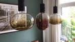 3 Calex led-lampen  2 groen, 1 bruin, Huis en Inrichting, Lampen | Hanglampen, Minder dan 50 cm, Glas, Zo goed als nieuw, Ophalen