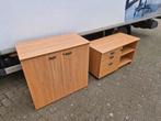 Houten draaideurkast en houten ladekast ( of TV meubel, Huis en Inrichting, Kasten | Roldeurkasten en Archiefkasten, Ophalen, Zo goed als nieuw