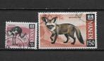 Kenya dieren 1969 vogel vos, Postzegels en Munten, Ophalen of Verzenden, Dier of Natuur, Gestempeld