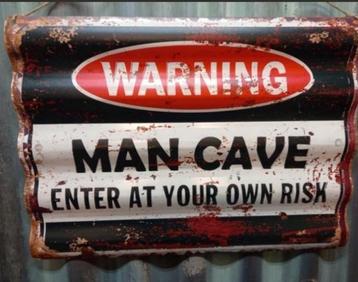 Blikken vintage reclamebord Mancave. beschikbaar voor biedingen