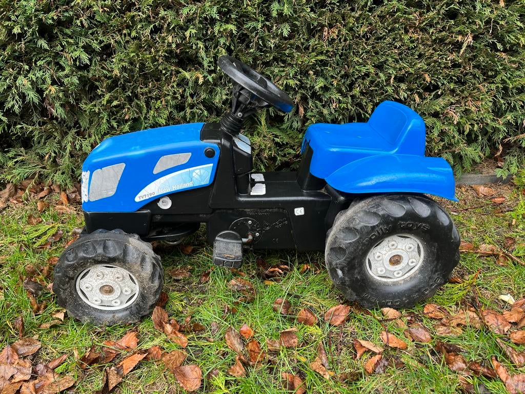 Blauwe Trapauto Tractor - New Holland, Ophalen of Verzenden, Gebruikt, Trapvoertuig