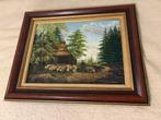 Mooi vintage olieverf schilderij, Ophalen of Verzenden