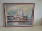Schilderij van New York Skyline, Antiek en Kunst, Ophalen of Verzenden
