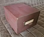 Kaartenbak + indexkaarten A t/m Z. Vintage., Ophalen of Verzenden, Gebruikt