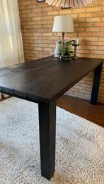 Zwart houten eettafel, Huis en Inrichting, Tafels | Eettafels, Ophalen, 50 tot 100 cm, Zo goed als nieuw, Vijf personen of meer